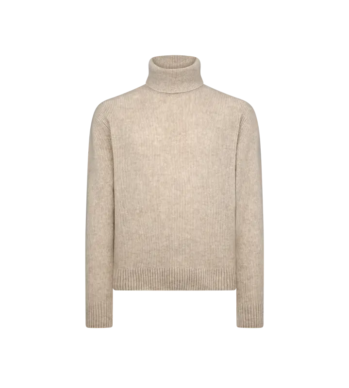 BRUSHED CASHMERE SILK ROLL NECK online